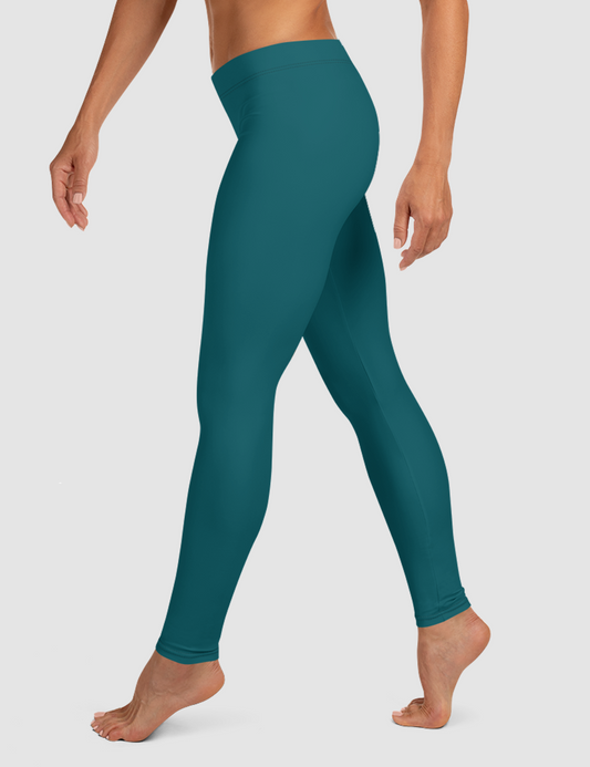 Solid Dark Emerald | Women's Standard Yoga Leggings OniTakai