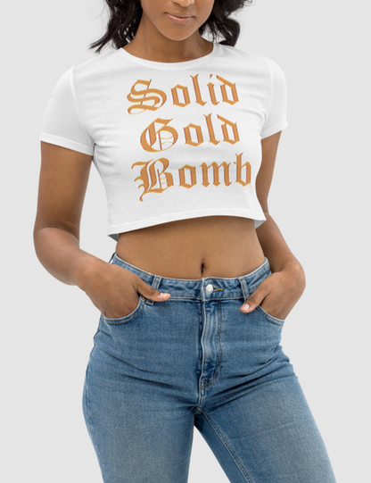 Solid Gold Bomb | Women's Crop Top T-Shirt OniTakai