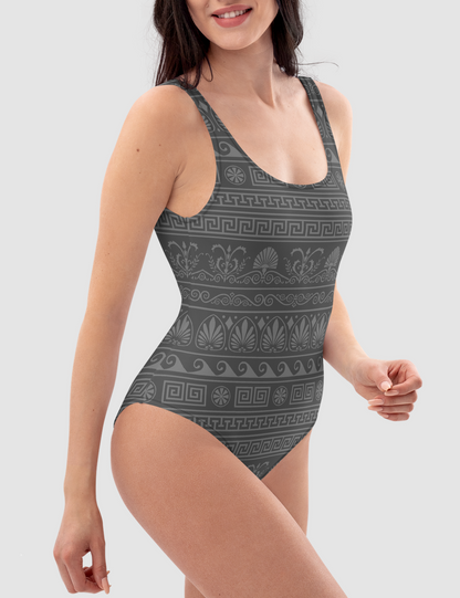 Somber Echoes Of Ancient Greece | Women's One-Piece Swimsuit OniTakai