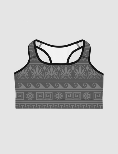 Somber Echoes Of Ancient Greece | Women's Padded Sports Bra OniTakai