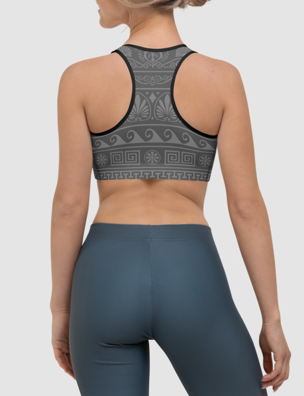 Somber Echoes Of Ancient Greece | Women's Padded Sports Bra OniTakai