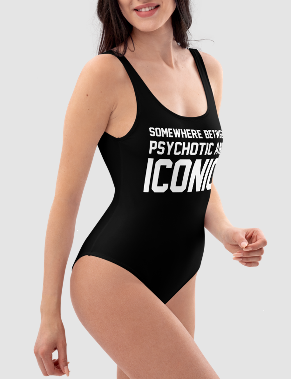 Somewhere Between Psychotic And Iconic | Women's One-Piece Swimsuit OniTakai