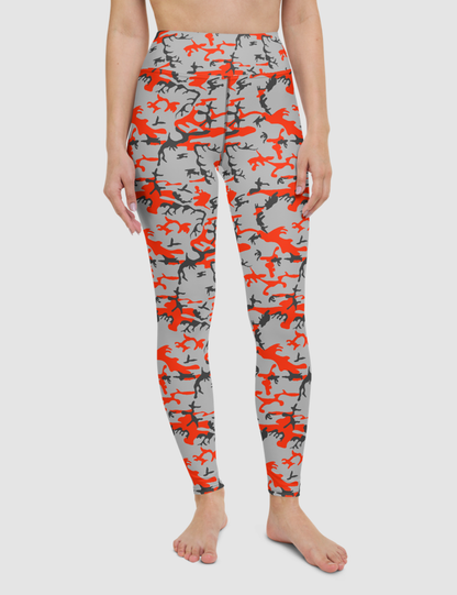 Sparse Autumn Woodland Camo Print | Women's High Waist Yoga Leggings OniTakai