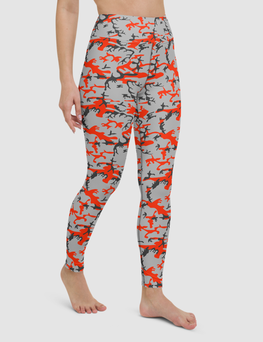 Sparse Autumn Woodland Camo Print | Women's High Waist Yoga Leggings OniTakai