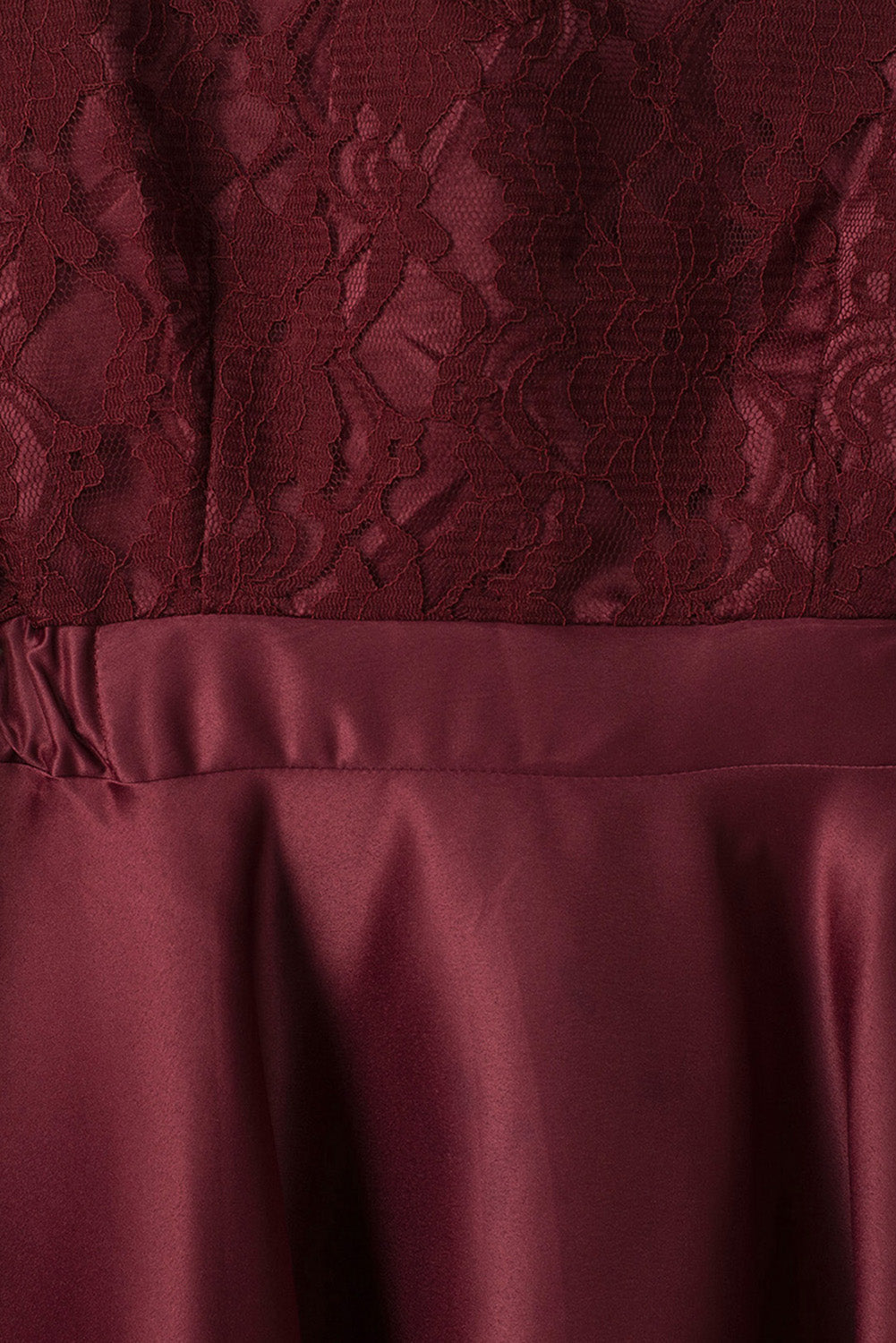 Spliced Lace High-Low Long Sleeve Dress OniTakai