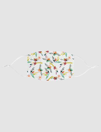 Spring Floral Pattern | Two-Layer Polyester Fabric Face Mask OniTakai