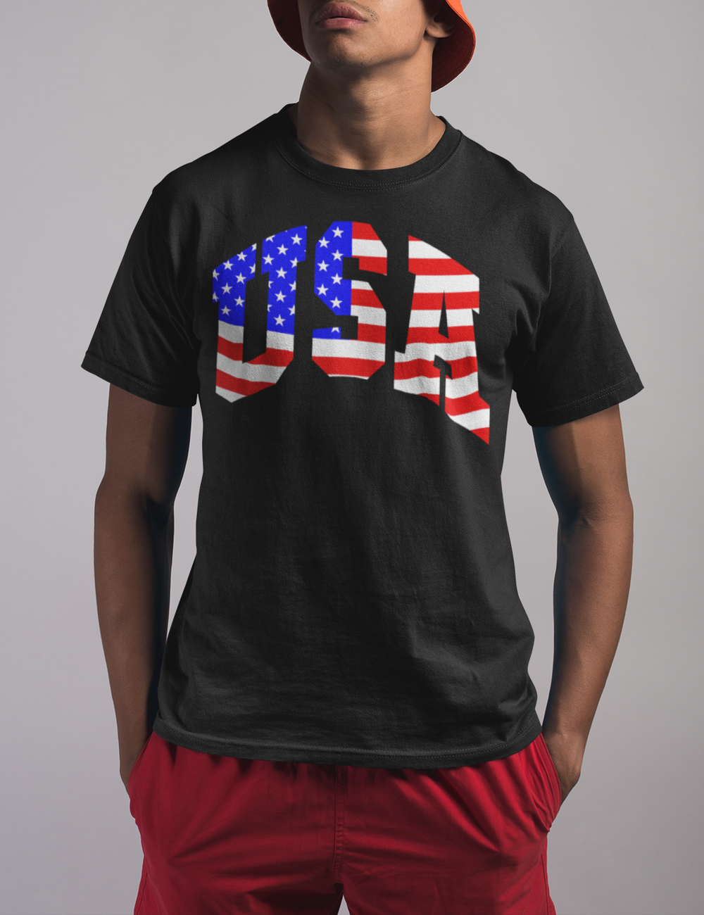 Stars And Stripes USA Graphic Print Men's Classic T-Shirt OniTakai