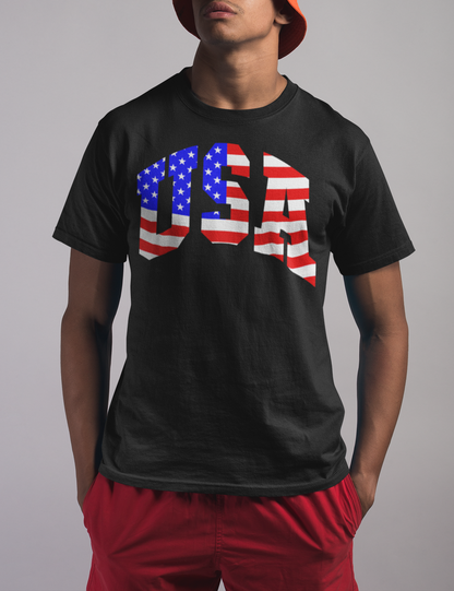 Stars And Stripes USA Graphic Print Men's Classic T-Shirt OniTakai