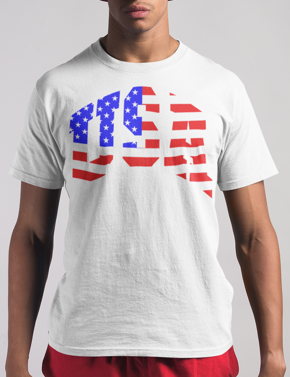 Stars And Stripes USA Graphic Print Men's Classic T-Shirt OniTakai