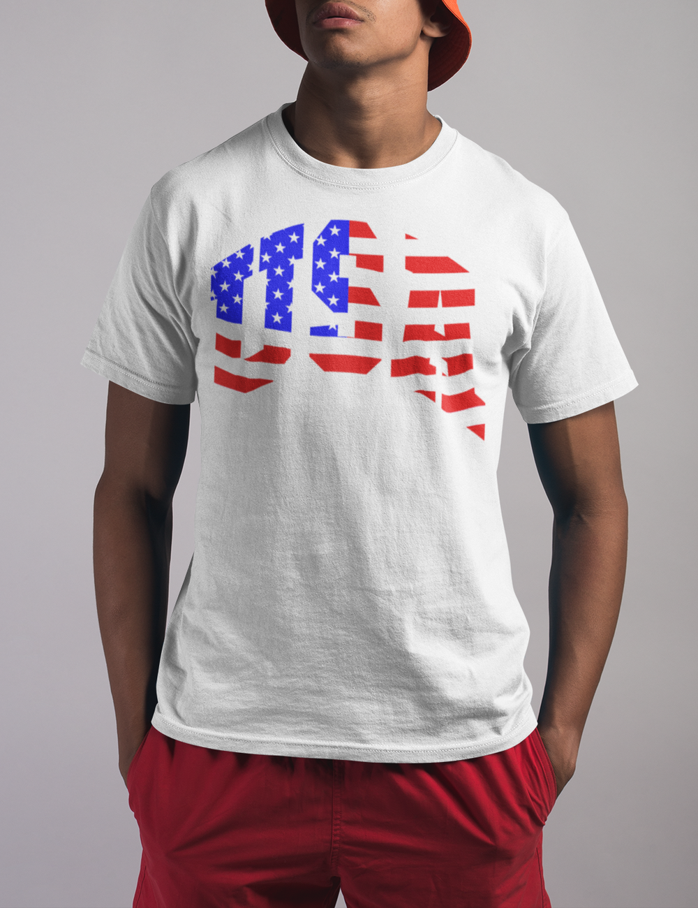 Stars And Stripes USA Graphic Print Men's Classic T-Shirt OniTakai