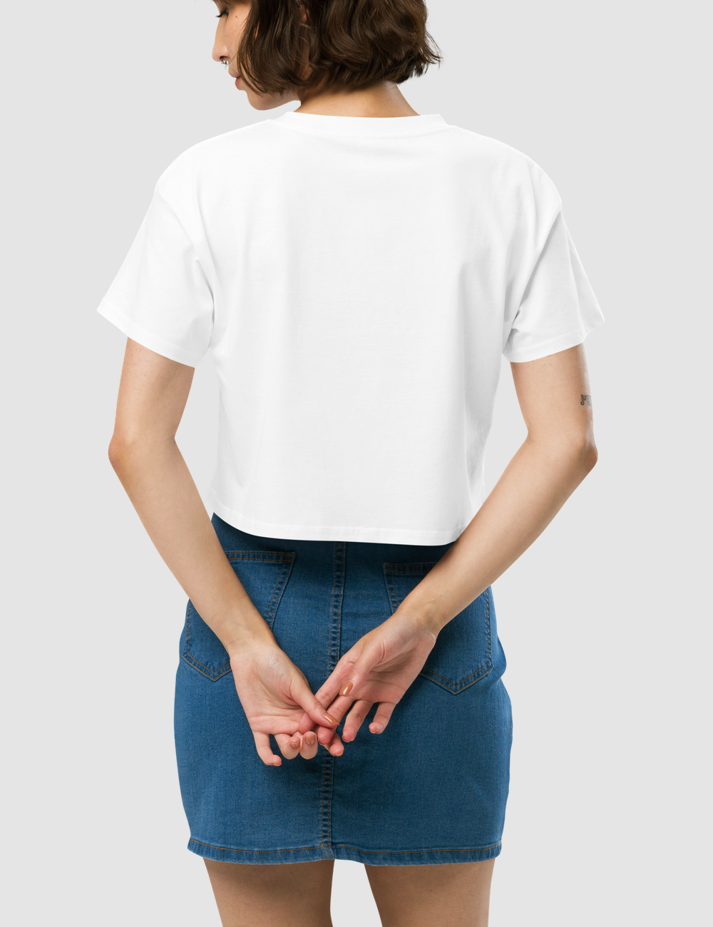 Stressed Depressed But Well Dressed Women's Relaxed Crop Top T-Shirt OniTakai