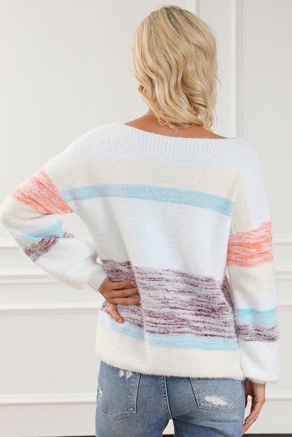 Striped Long Sleeve Sweater OniTakai