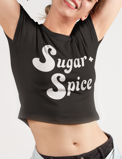 Sugar And Spice Women's Fitted Crop Top T-Shirt OniTakai