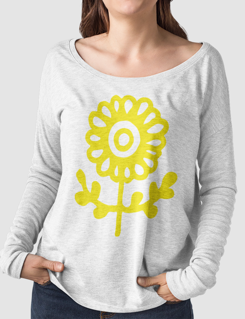 Sunflower | Women's Flowy Long Sleeve Shirt OniTakai