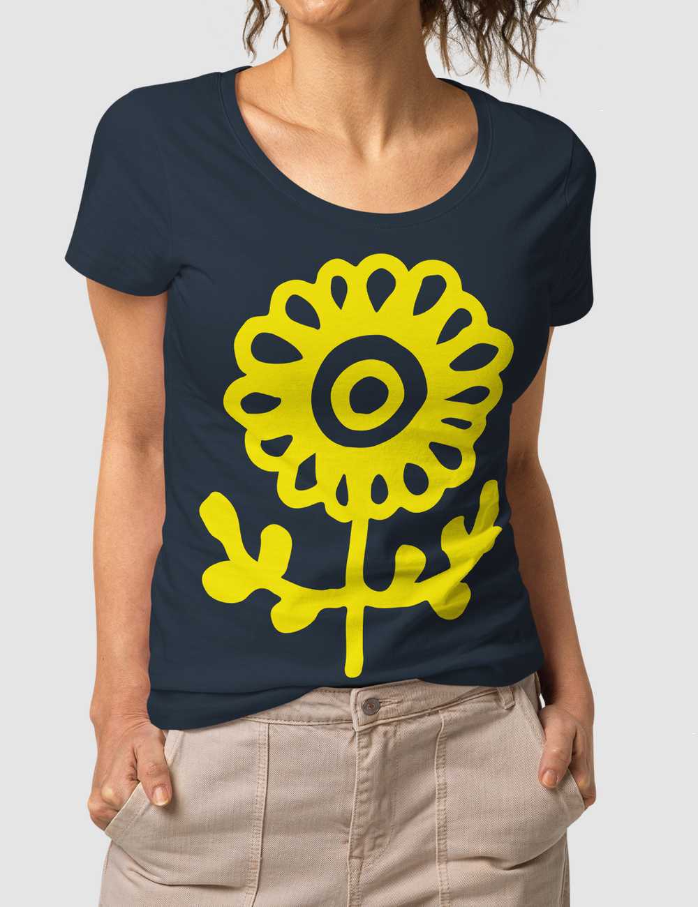 Sunflower | Women's Organic Round Neck T-Shirt OniTakai