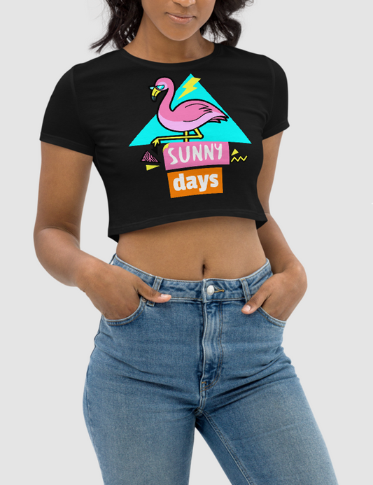 Sunny Days Women's Fitted Crop Top T-Shirt OniTakai