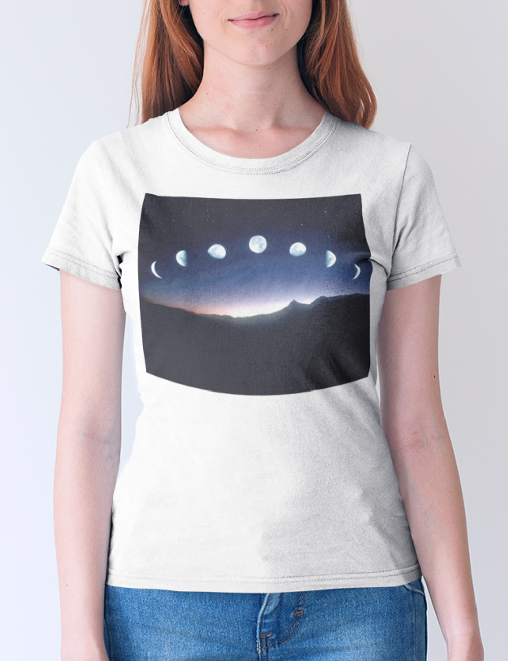 Sunset Moon Phases | Women's Cut T-Shirt OniTakai