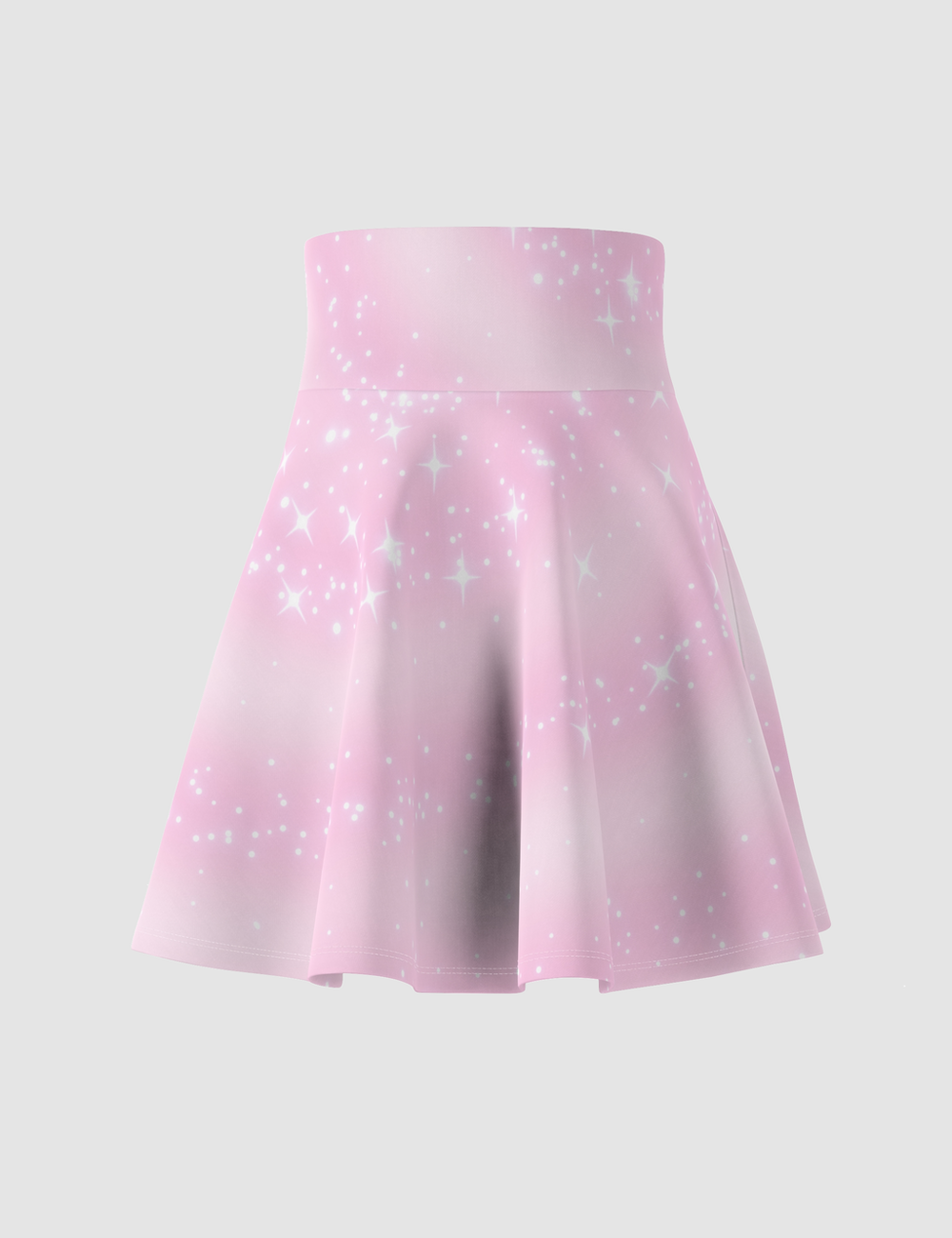 Swirling Pink Stardust Women's High-Waist Skater Skirt OniTakai