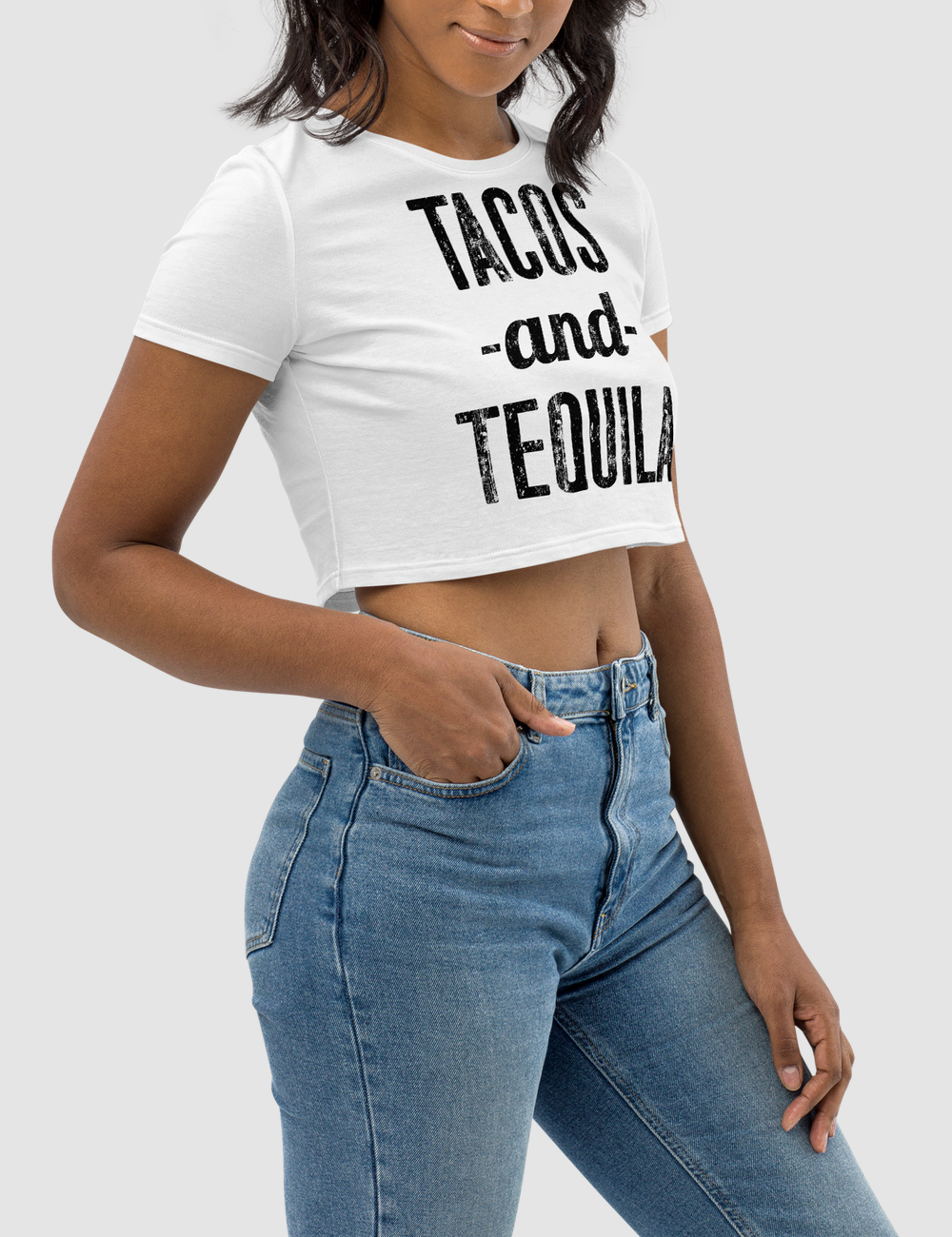 Tacos And Tequila | Women's Crop Top T-Shirt OniTakai