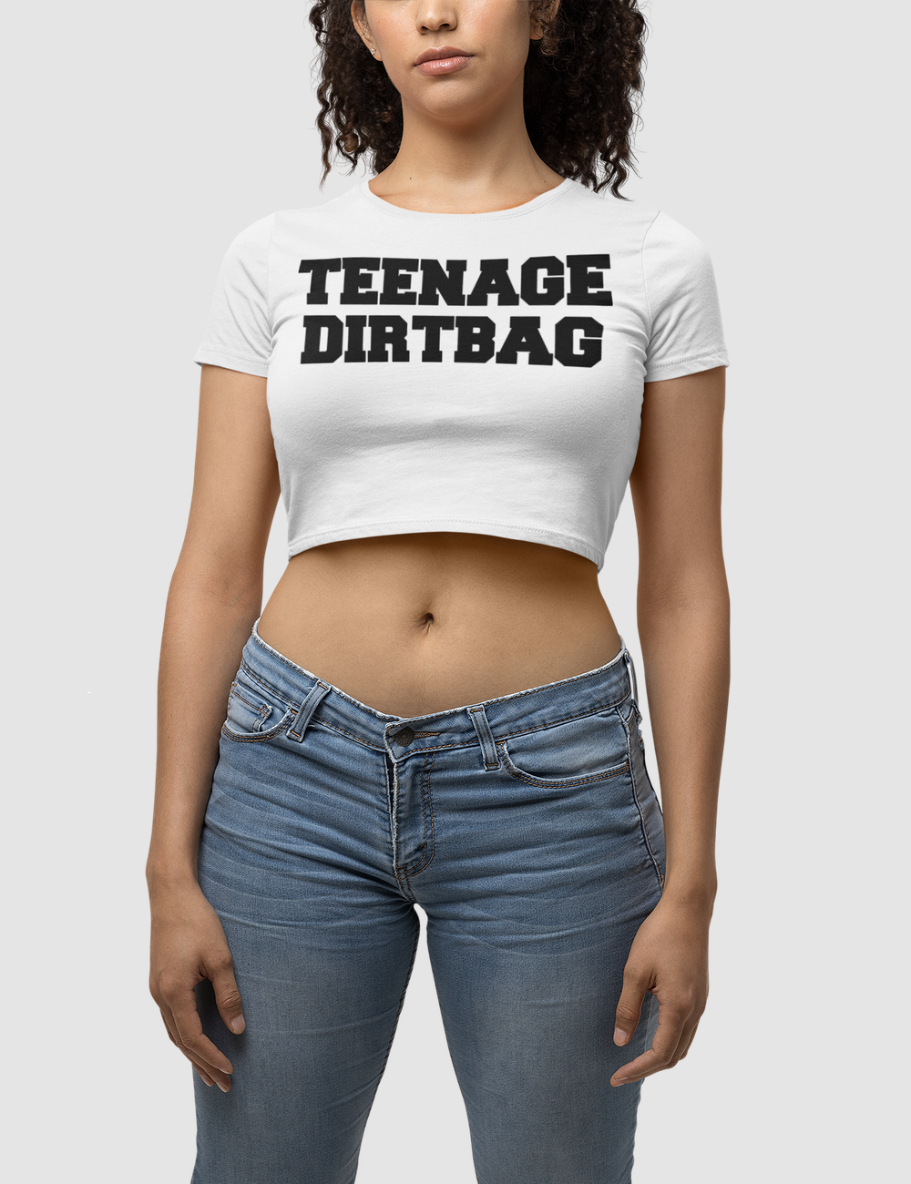 Teenage Dirtbag Women's Fitted Crop Top T-Shirt OniTakai