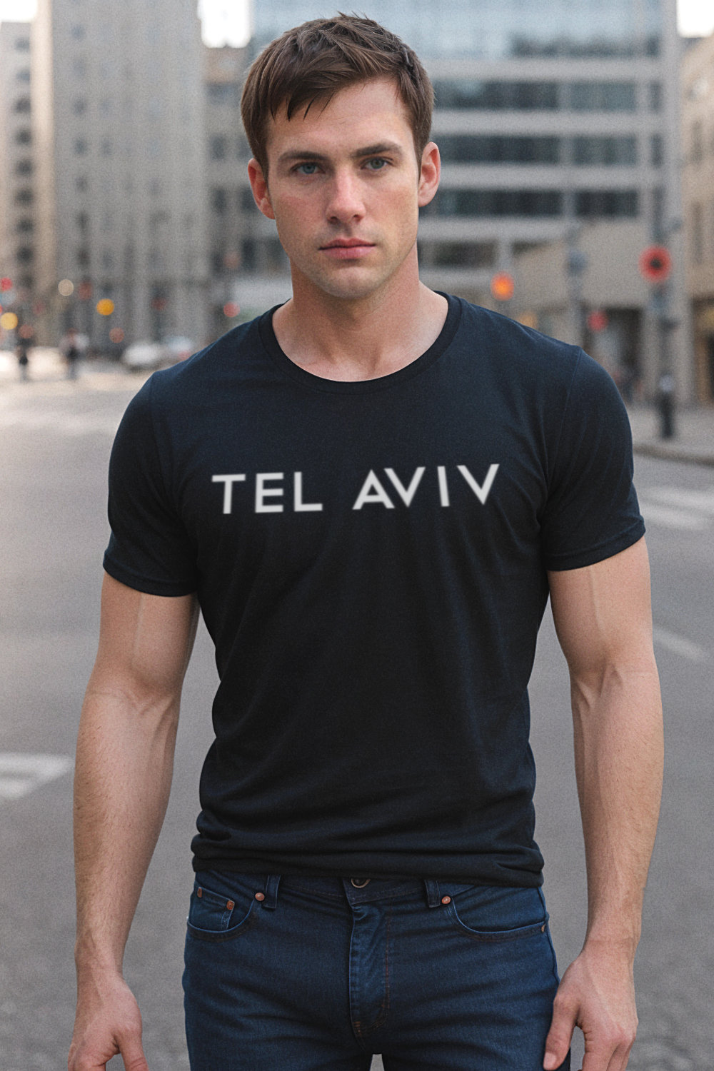 Tel Aviv Men's Fitted T-Shirt OniTakai