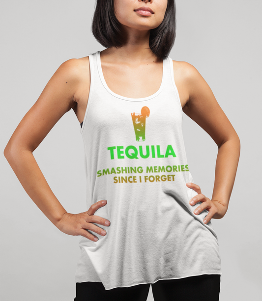 Tequila Smashing Memories Women's Cut Racerback Tank Top OniTakai