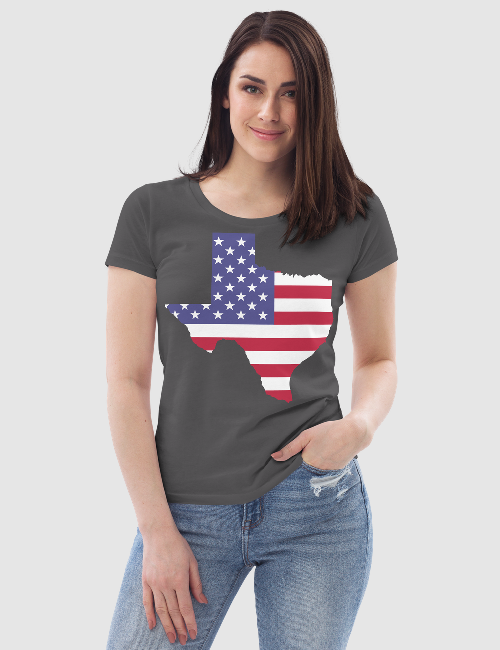 Texas USA Flag Women's Fitted T-Shirt OniTakai