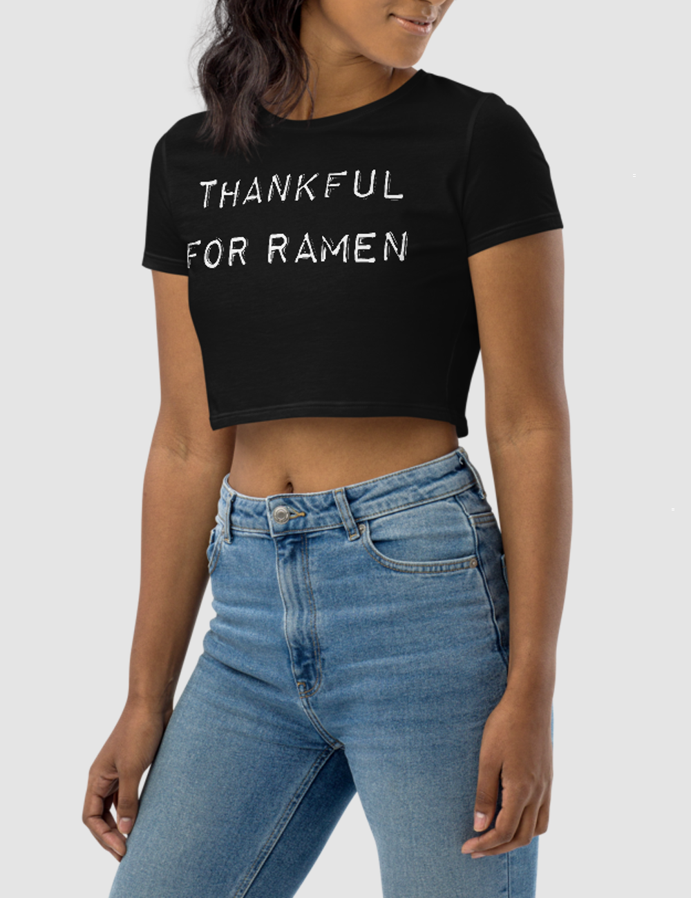 Thankful For Ramen | Women's Crop Top T-Shirt OniTakai