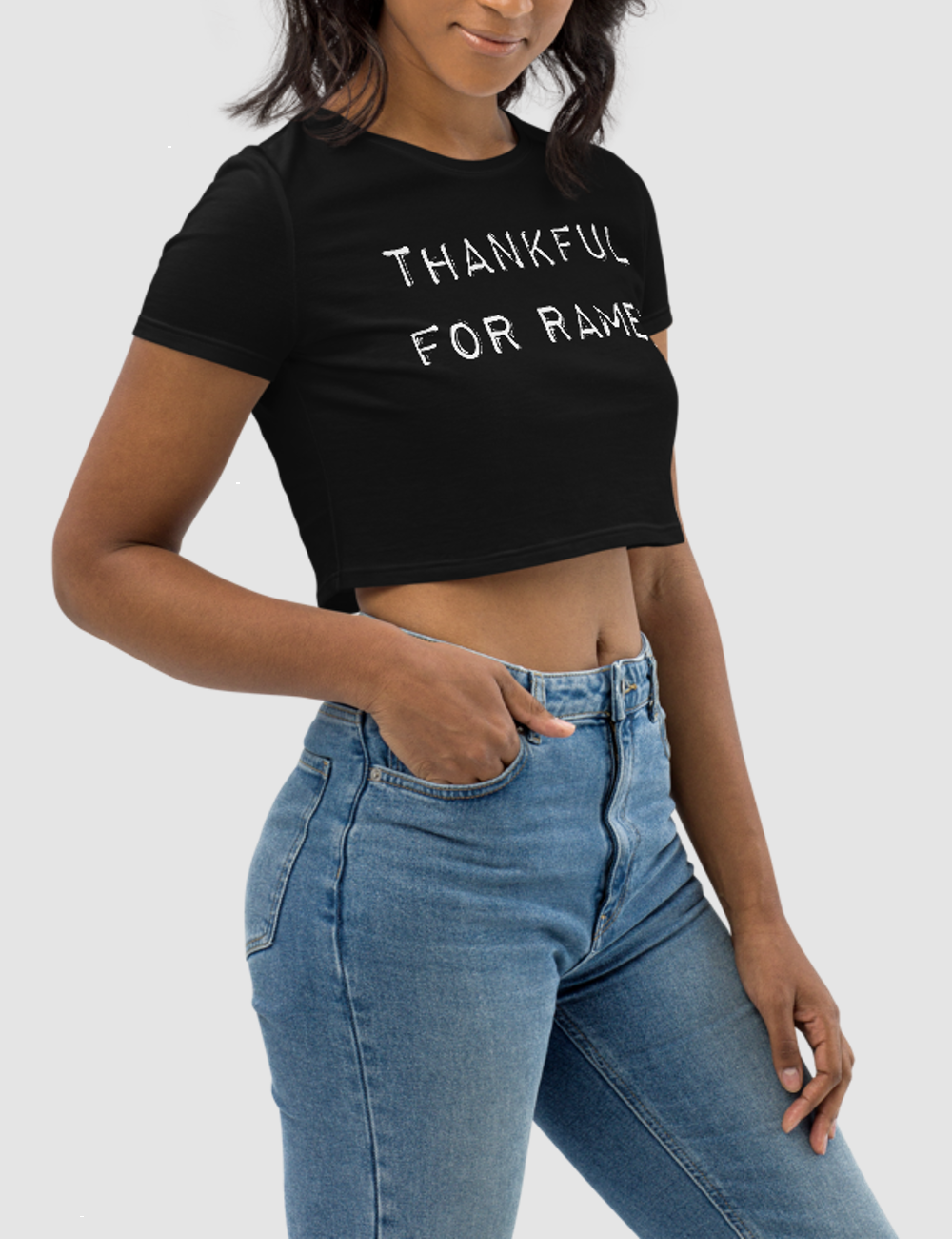 Thankful For Ramen | Women's Crop Top T-Shirt OniTakai