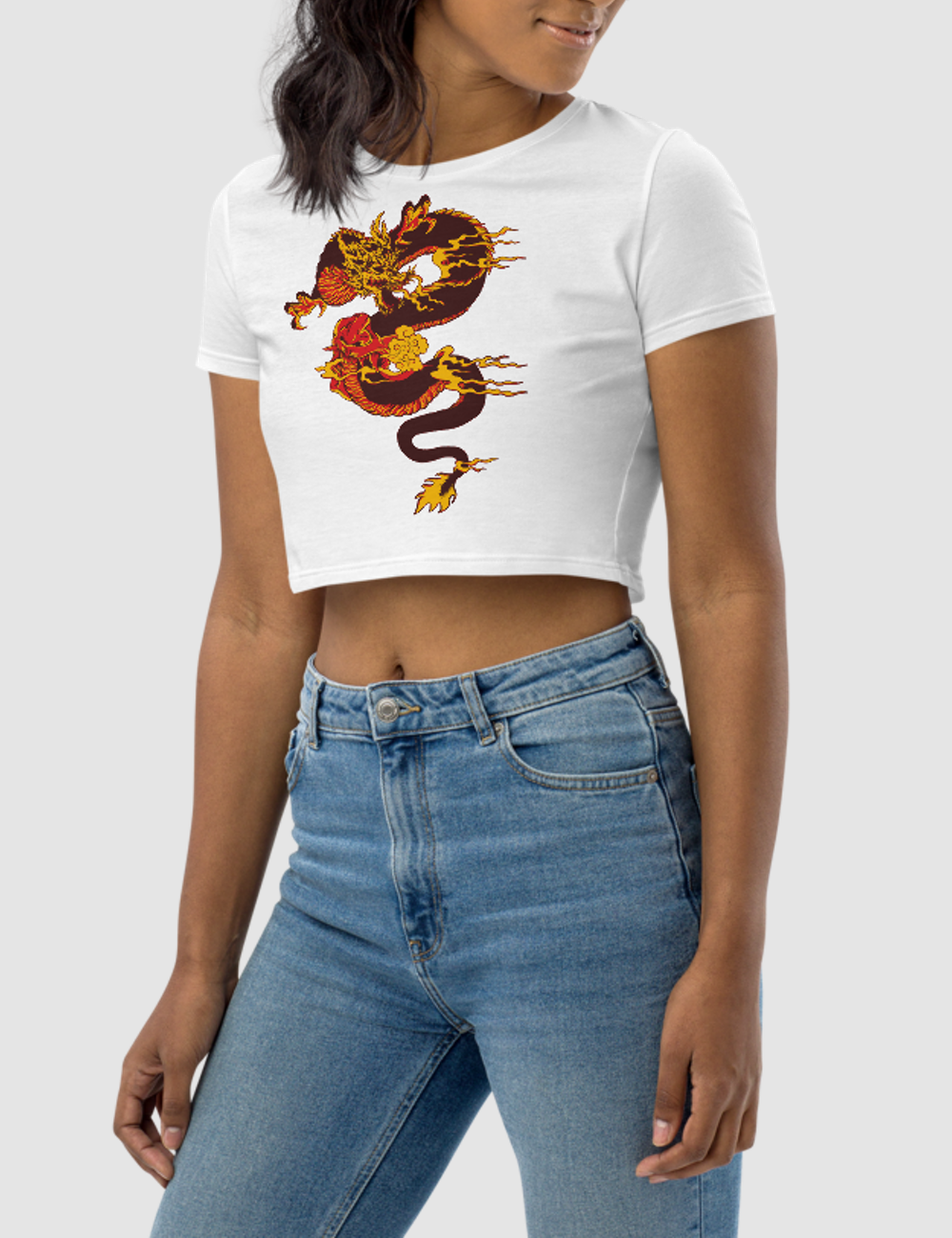 The Red Dragon Oni | Women's Crop Top T-Shirt OniTakai