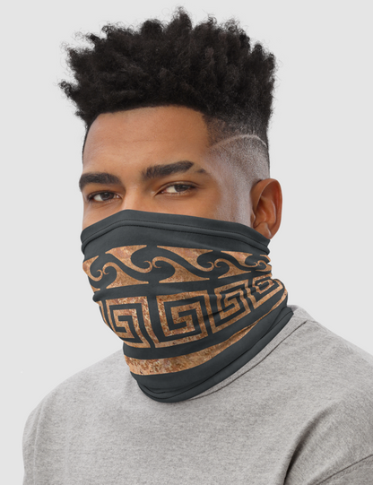 Thick Rustic Gold Ionic Belt | Neck Gaiter Face Mask OniTakai