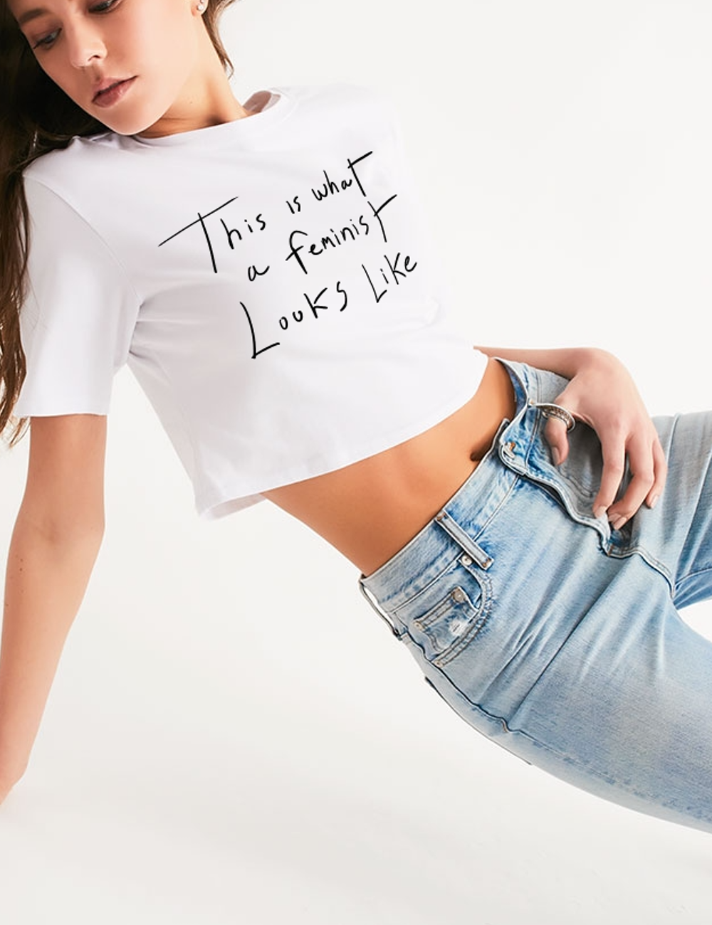 This Is What A Feminist Looks Like | Women's Relaxed Crop Top T-Shirt OniTakai