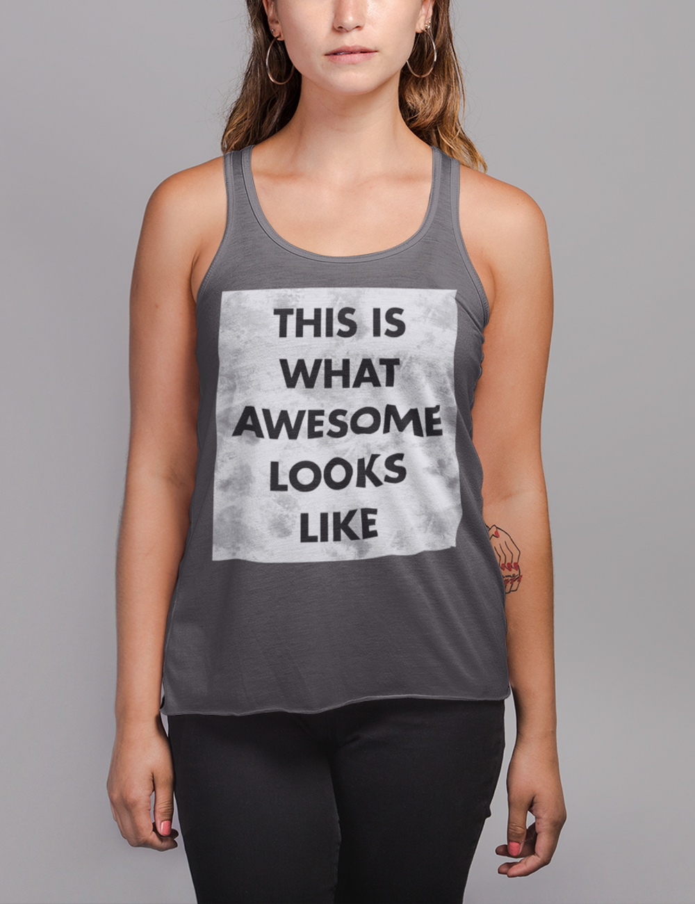 This Is What Awesome Looks Like | Women's Cut Racerback Tank Top OniTakai