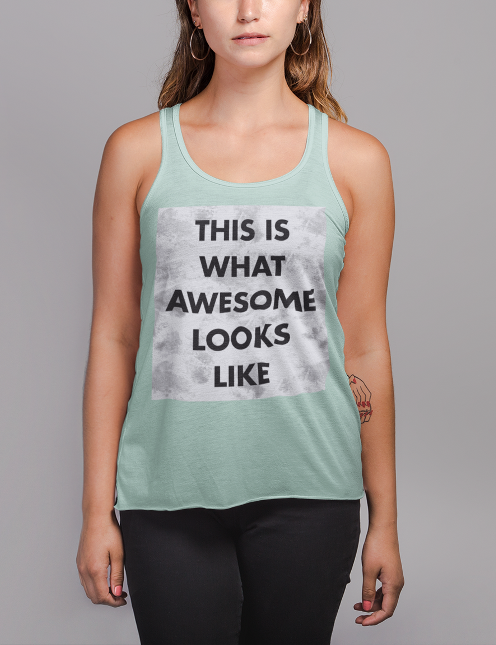 This Is What Awesome Looks Like | Women's Cut Racerback Tank Top OniTakai