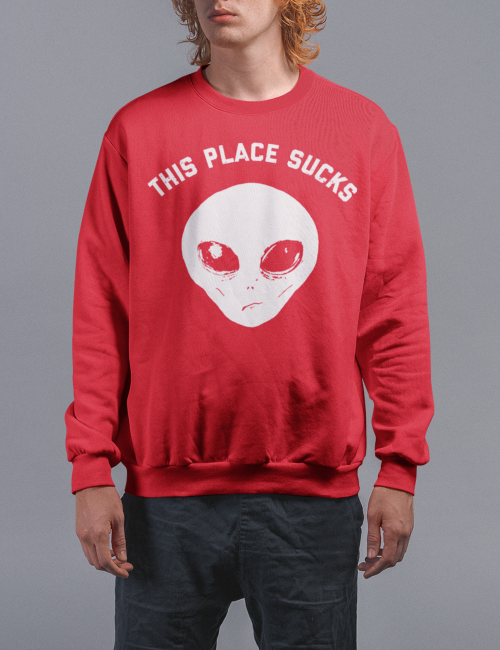 This Place Sucks | Crewneck Sweatshirt OniTakai