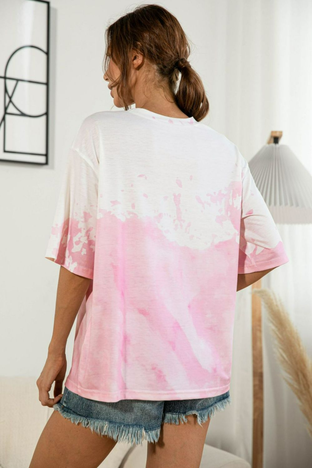 Tie-Dye Round Neck Tee Shirt OniTakai