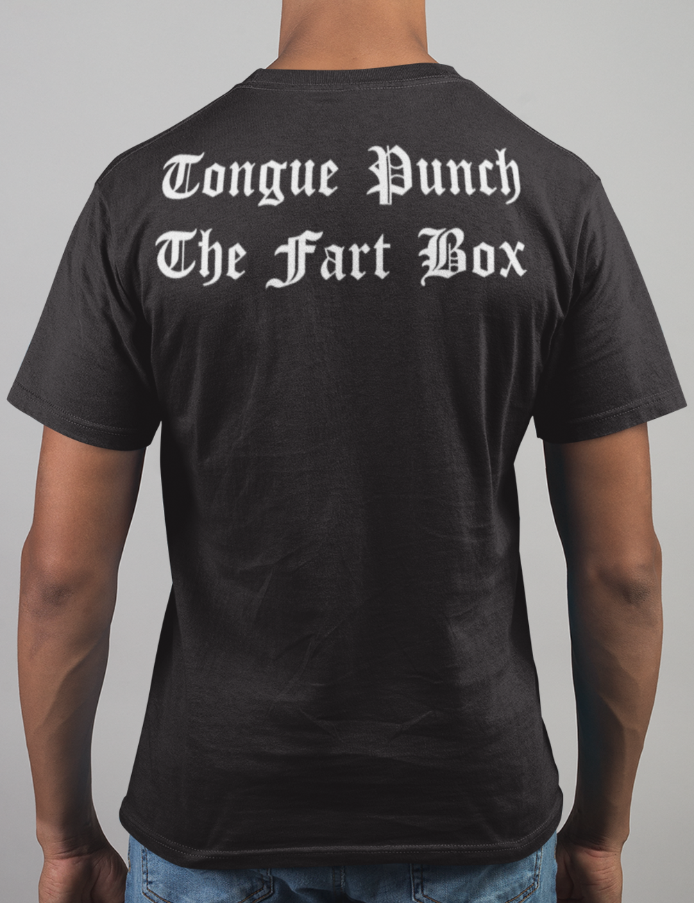 Tongue Punch The Fart Box | Back Print T-Shirt OniTakai