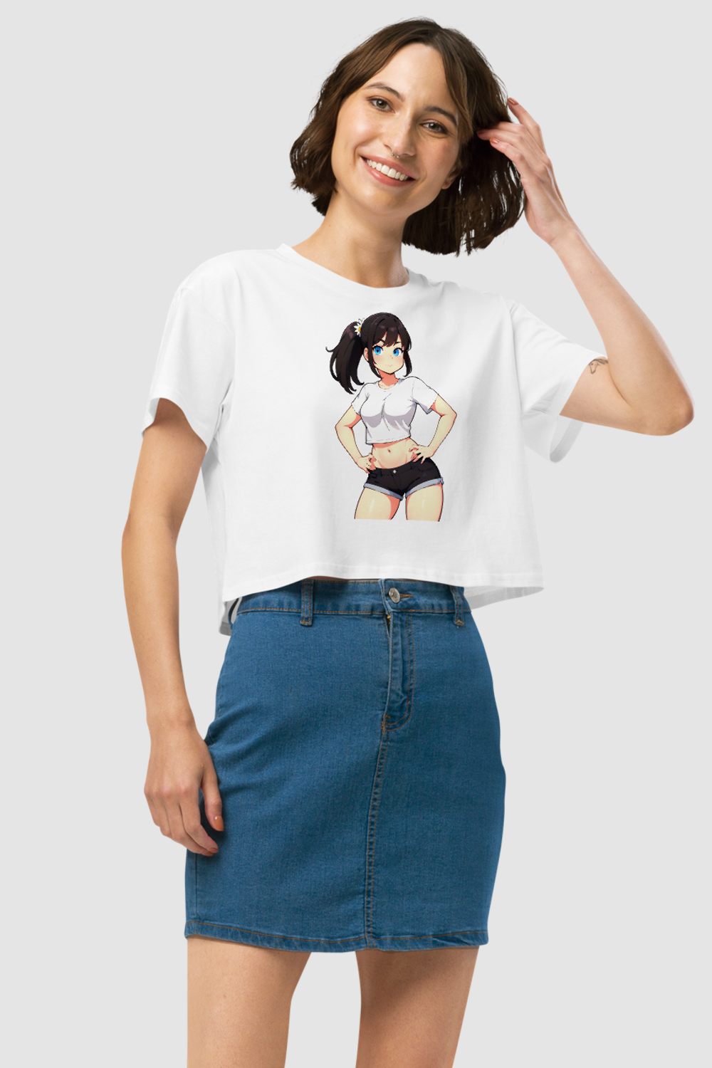 Too Kawaii For You Women's Relaxed Crop Top T-Shirt OniTakai