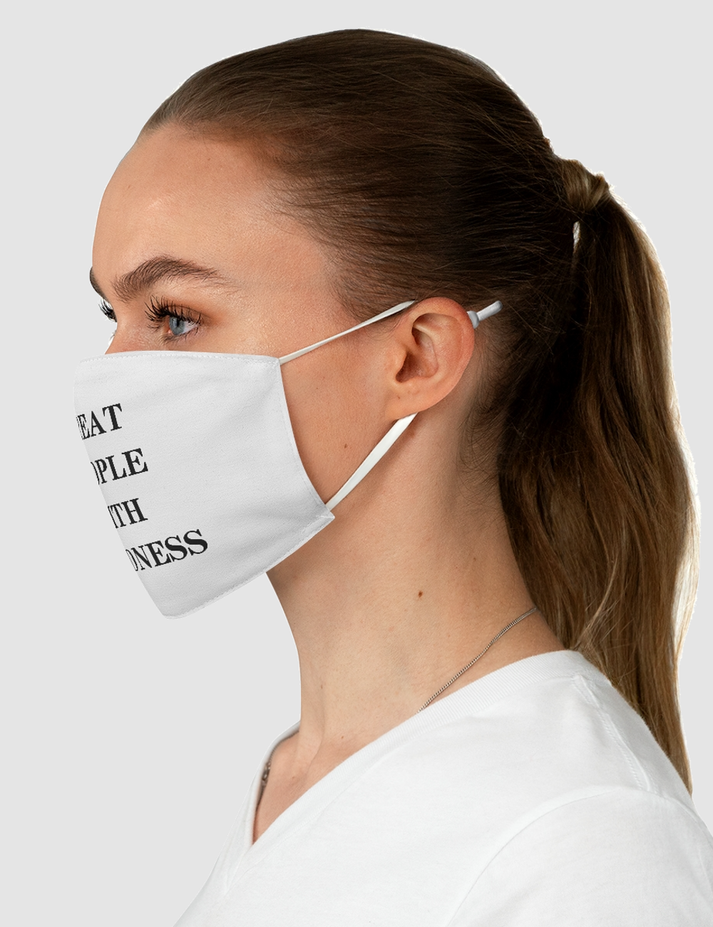 Treat People With Kindness | Two-Layer Polyester Fabric Face Mask OniTakai