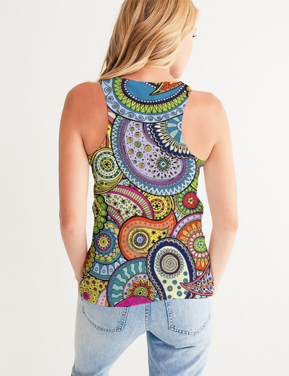 Tropical Paisley | Women's Premium Fitted Tank Top OniTakai