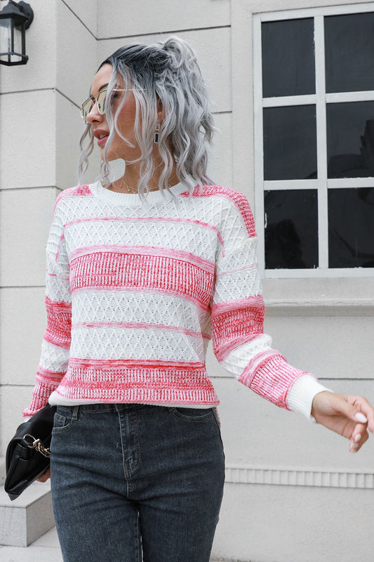 Two-Tone Slit Sweater OniTakai