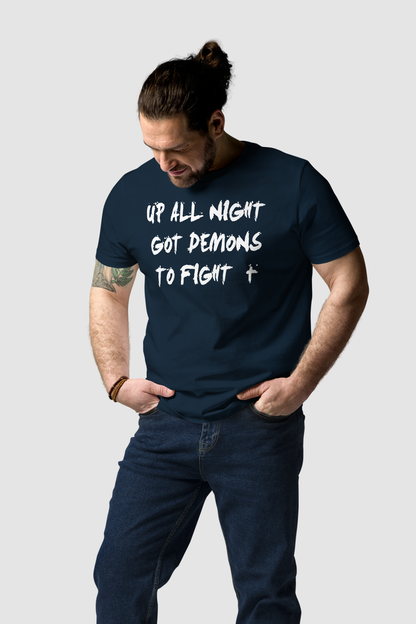 Up All Night Got Demons To Fight Men's Classic T-Shirt OniTakai