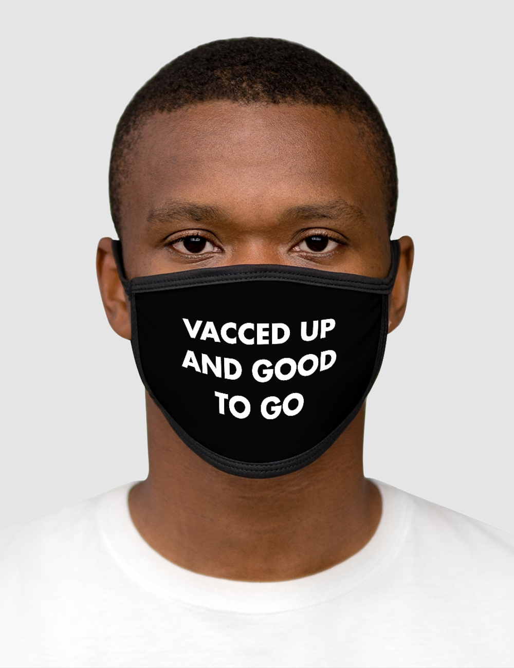 Vacced Up And Good To Go | Mixed Fabric Face Mask OniTakai