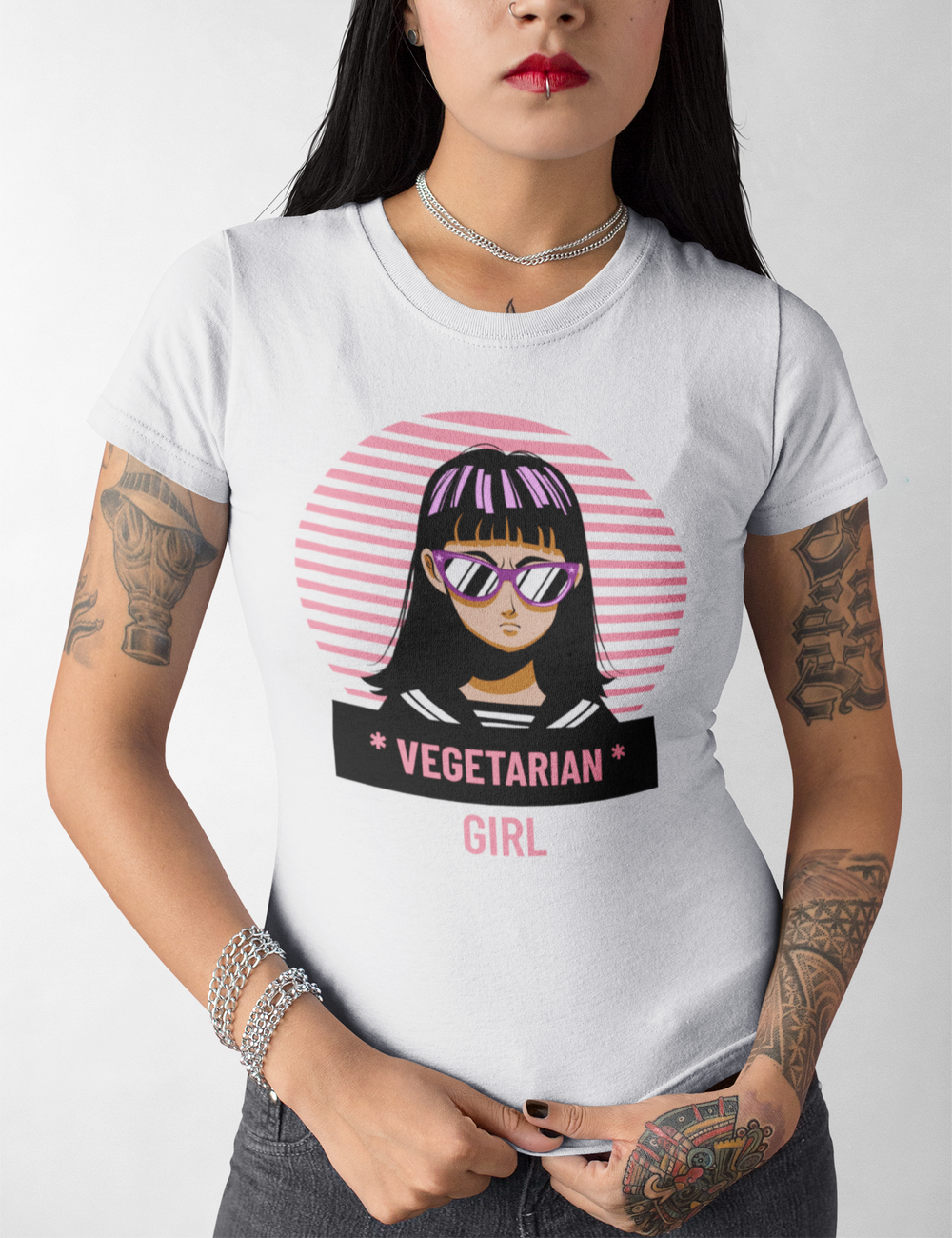 Vegetarian Girl | Women's Cut T-Shirt OniTakai