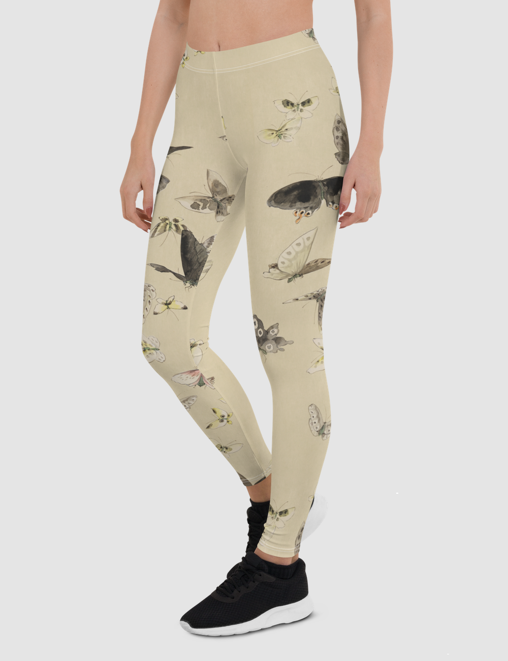 Vintage Butterfly Motif | Women's Standard Yoga Leggings OniTakai