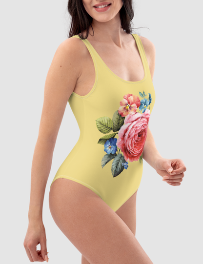 Vintage Flower Bouquet Women's One-Piece Swimsuit OniTakai