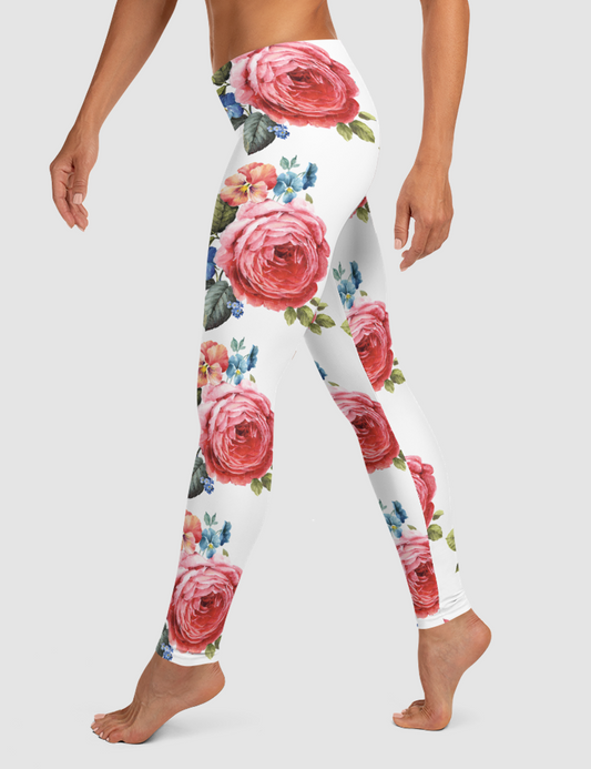 Vintage Flower Bouquet | Women's Standard Yoga Leggings OniTakai