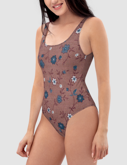 Vintage Garden Fabric Print | Women's One-Piece Swimsuit OniTakai