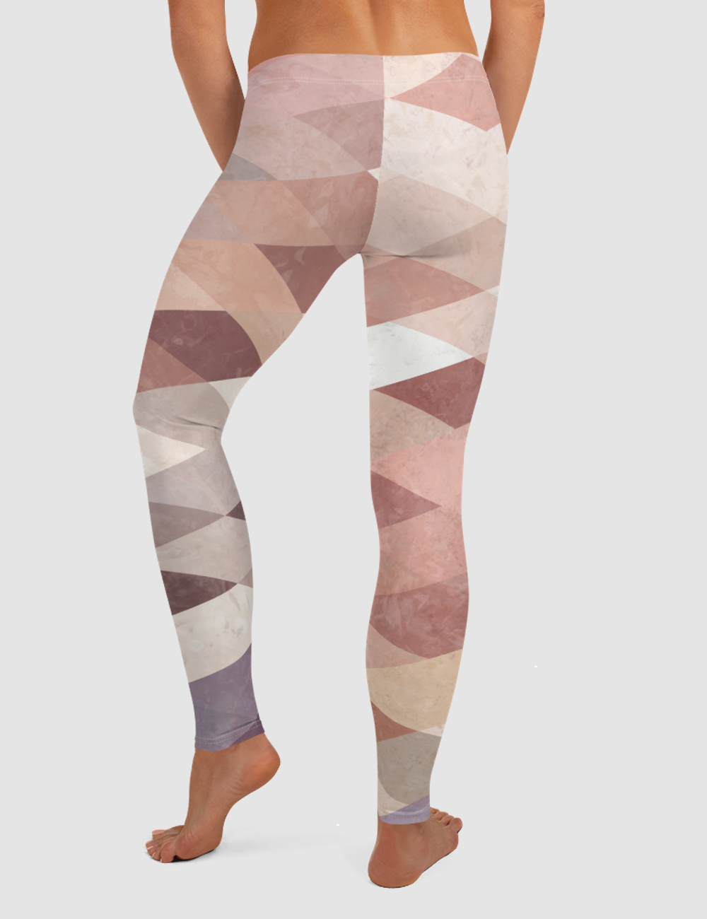 Vintage Geometric Tile | Women's Standard Yoga Leggings OniTakai