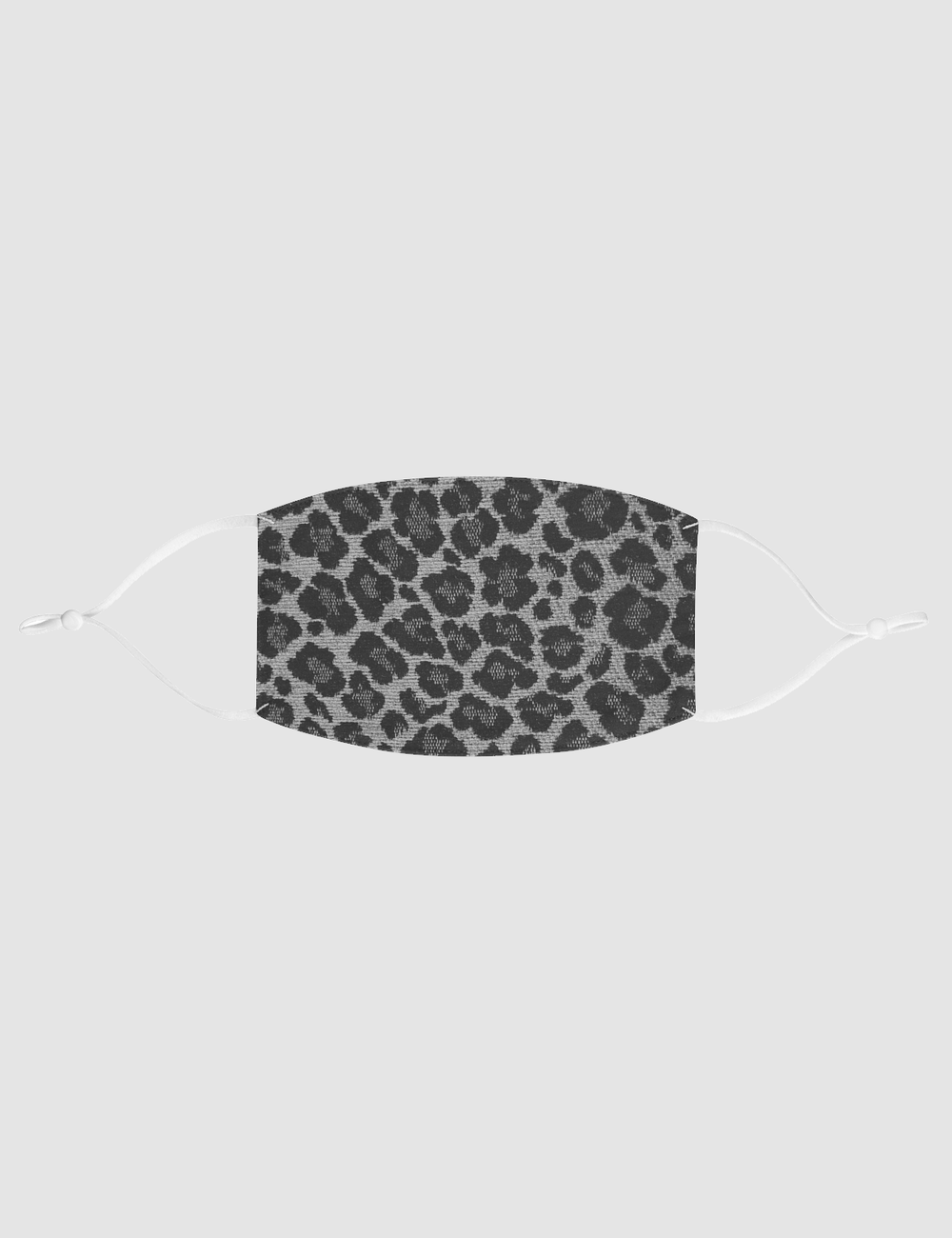 Vintage Grey Leopard Print Pattern | Two-Layer Polyester Fabric Face Mask OniTakai